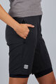 SPORTFUL Pantaloni scurți de ciclism fără bretele - GIARA - negru