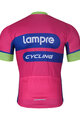 BONAVELO Tricou de ciclism cu mânecă scurtă - LAMPRE - roz/albastru