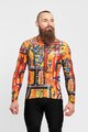 HOLOKOLO Tricou de cilism pentru iarnă cu mânecă lungă - WILDLY WINTER - galben/multicolor