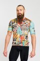 HOLOKOLO Tricou de ciclism cu mânecă scurtă - WILDLY II - albastru deschis/multicolor