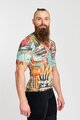 HOLOKOLO Tricou de ciclism cu mânecă scurtă - WILDLY II - albastru deschis/multicolor