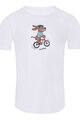 NU. BY HOLOKOLO Tricou de ciclism cu mânecă scurtă - PEDAL POWER - alb