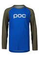 POC Tricou de ciclism cu mânecă lungă de vară - ESSENTIAL MTB - albastru/verde