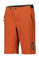 SCOTT Pantaloni scurți de ciclism fără bretele - TRAIL 10 LS/FIT W/PAD JR - portocaliu