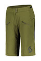 SCOTT Pantaloni scurți de ciclism fără bretele - TRAIL VERTIC PRO W/PAD W - verde/negru