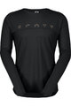 SCOTT Tricou de ciclism cu mânecă lungă - DEFINED MERINO LS - negru