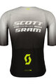 SCOTT Tricou de ciclism cu mânecă scurtă - SRAM RACE - negru/alb