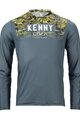 KENNY Tricou de ciclism cu mânecă lungă de vară - CHARGER - galben/gri