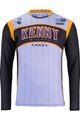 KENNY Tricou de ciclism cu mânecă lungă de vară - EVO PRO 24 - alb/portocaliu/negru