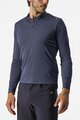 CASTELLI Tricou de ciclism cu mânecă lungă - TECH 2 HENLEY - albastru