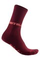 CASTELLI Șosete clasice de ciclism - QUINDICI SOFT MERINO W - bordo