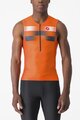 CASTELLI Tricoul de ciclism fără mâneci - FREE TRI 2 - portocaliu/albastru