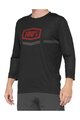 100% SPEEDLAB tricou cu maneci 3/4 - AIRMATIC - negru/roșu