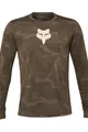 FOX Tricou de ciclism cu mânecă lungă de vară - RANGER DRI - maro