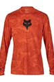 FOX Tricou de ciclism cu mânecă lungă de vară - RANGER TRU DRI - portocaliu