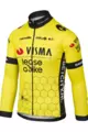 AGU Tricou de ciclism cu mânecă lungă de vară - REPLICA VISMA | LEASE A BIKE 2024 - galben/negru