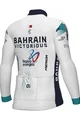 ALÉ Tricou de cilism pentru iarnă cu mânecă lungă - BAHRAIN VICTORIOUS 2025 - alb/albastru