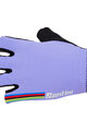 SANTINI Mănuși de ciclism fără degete - UCI RAINBOW - mov