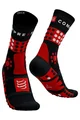 COMPRESSPORT Șosete clasice de ciclism - TREKKING - negru/roșu