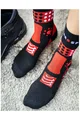 COMPRESSPORT Șosete clasice de ciclism - TREKKING - negru/roșu