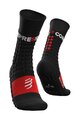 COMPRESSPORT Șosete clasice de ciclism - PRO RACING WINTER RUN - negru/roșu