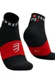 COMPRESSPORT Șosete de gleznă de ciclism - ULTRA TRAIL - negru/roșu