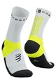 COMPRESSPORT Șosete clasice de ciclism - ULTRA TRAIL V2.0 - alb/galben