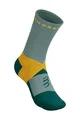 COMPRESSPORT Șosete clasice de ciclism - ULTRA TRAIL V2.0 - gri/portocaliu/verde