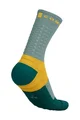 COMPRESSPORT Șosete clasice de ciclism - ULTRA TRAIL V2.0 - gri/portocaliu/verde