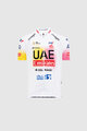 PISSEI Tricou de ciclism cu mânecă scurtă - UAE TEAM EMIRATES REPLICA - GIRO + TOUR 24 JR - alb/roz/galben