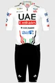 PISSEI Salopetă de ciclism - UAE TEAM EMIRATES 2024 - alb/negru