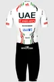 PISSEI Salopetă de ciclism - UAE TEAM EMIRATES 2024 - alb/negru