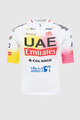 PISSEI Tricou de ciclism cu mânecă scurtă - UAE TEAM EMIRATES REPLICA - GIRO + TOUR 24 - alb/roz/galben