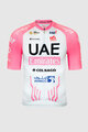 PISSEI Tricou de ciclism cu mânecă scurtă - UAE TEAM EMIRATES REPLICA GIRO D'ITALIA 2024 - alb/roz
