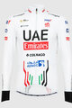 PISSEI Tricou de cilism pentru iarnă cu mânecă lungă - UAE TEAM EMIRATES 2024 - alb