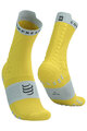 COMPRESSPORT Șosete clasice de ciclism - PRO RACING SOCKS V4.0 TRAIL - galben/albastru