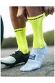 COMPRESSPORT Șosete clasice de ciclism - PRO RACING V4.0 BIKE - alb/galben