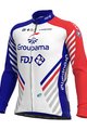 ALÉ Tricou de cilism pentru iarnă cu mânecă lungă - GROUPAMA FDJ 20 WNT - roșu/alb/albastru