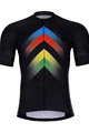 HOLOKOLO Tricou de ciclism cu mânecă scurtă - HYPER - negru/curcubeu