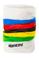 SANTINI Guler de ciclism - UCI RAINBOW - alb/curcubeu